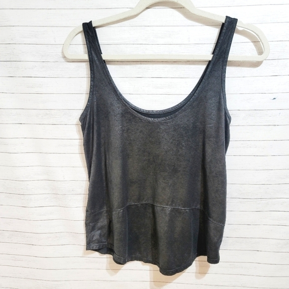 AG ADRIANO GOLDSCHMIED GRAY PEPLUM TANK TOP, SZ XS - Picture 6 of 7